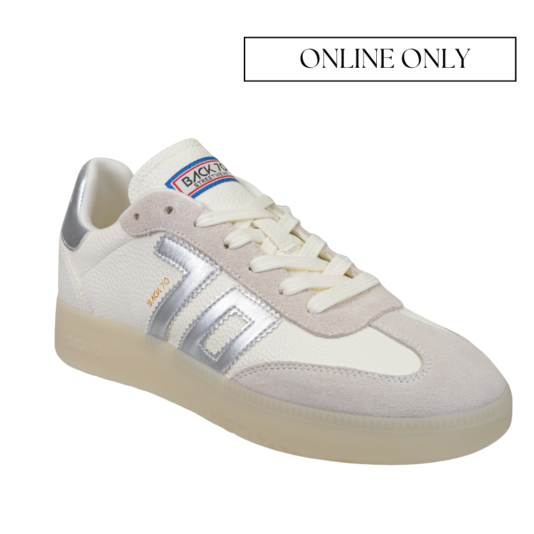 BACK 70 - BOSTON 2502 in METALLIC SILVER Sneakers – Azlinn Hope