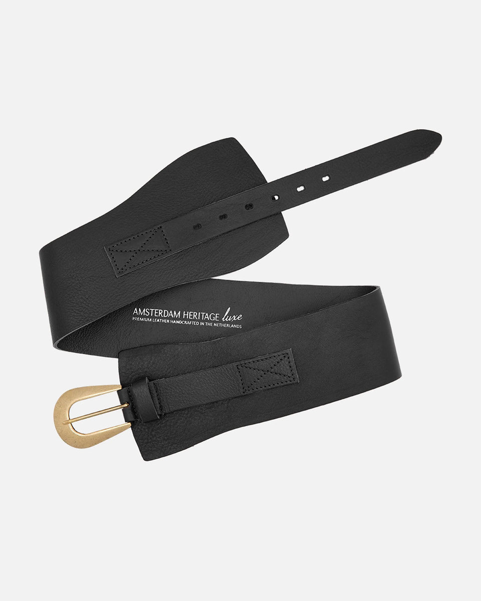 Amsterdam Heritage Belt Brown  Wide Waist Luxe Leather Prya Horseshoe Buckle Women main image 4
