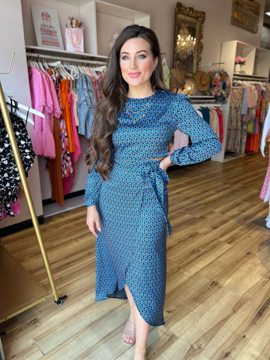 Scarlett Cropped Top & Wrap Skirt Set Azlinn Hope