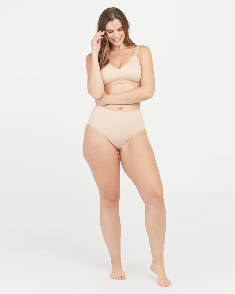 Spanx, Everyday Shaping Panties Thong, Soft Nude, XS 