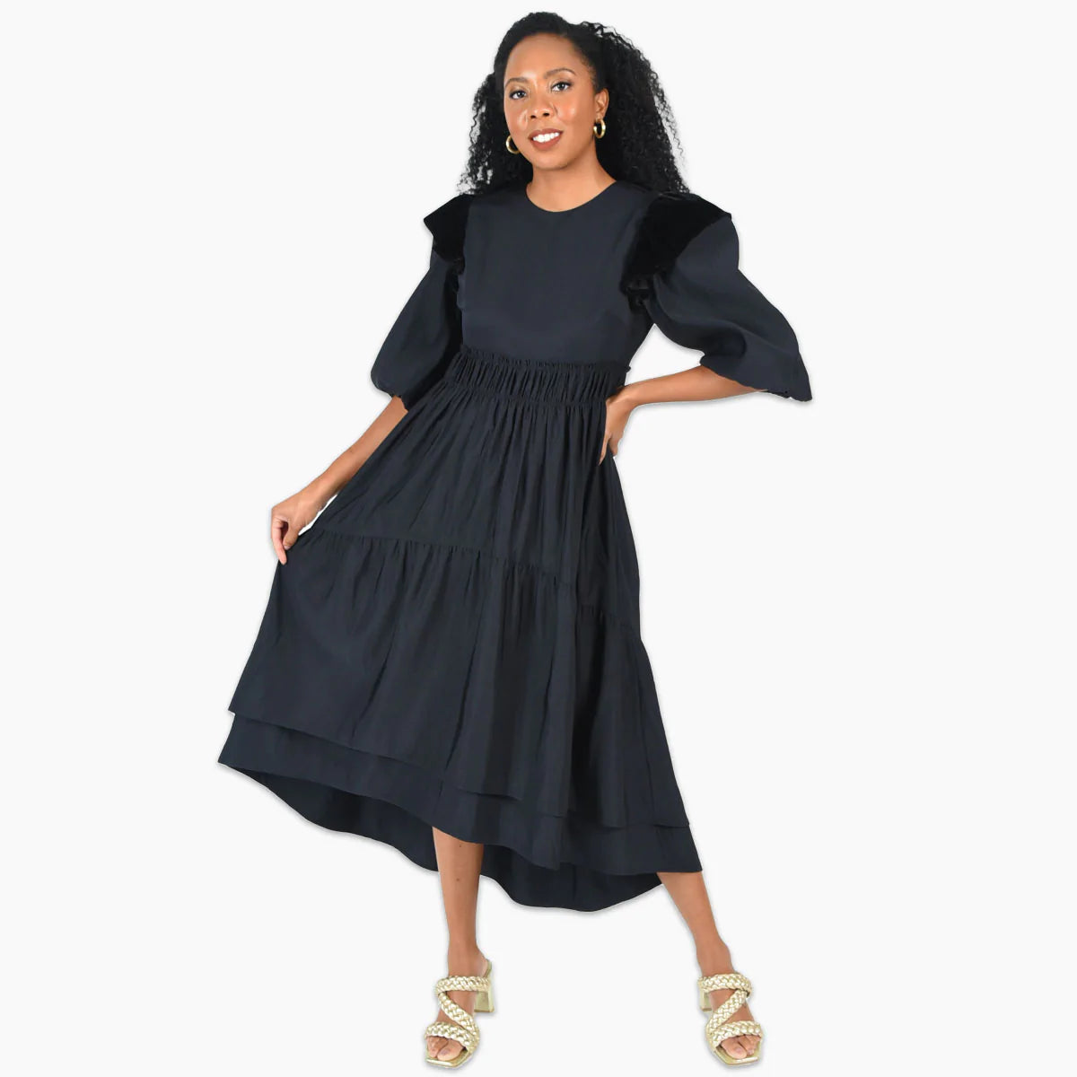 Zara black dress hot sale 2019