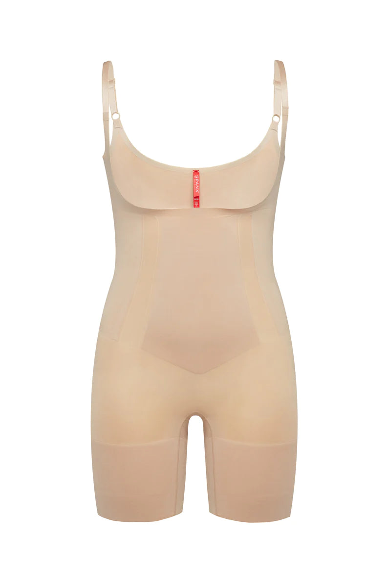OnCore Open-Bust Mid-Thigh Bodysuit - Soft Nude