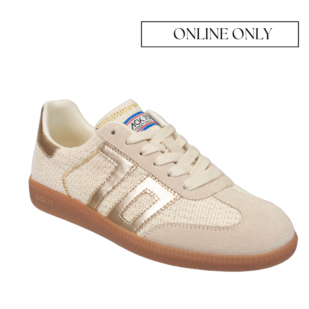 Iuta 2512 in Gold Sneakers | Women's Shoes by BACK 70 – Azlinn Hope