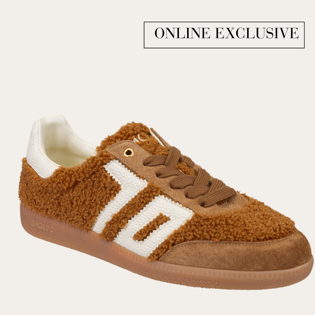 BACK 70 - TEDDY in TOBACCO WHITE Sneakers – Azlinn Hope