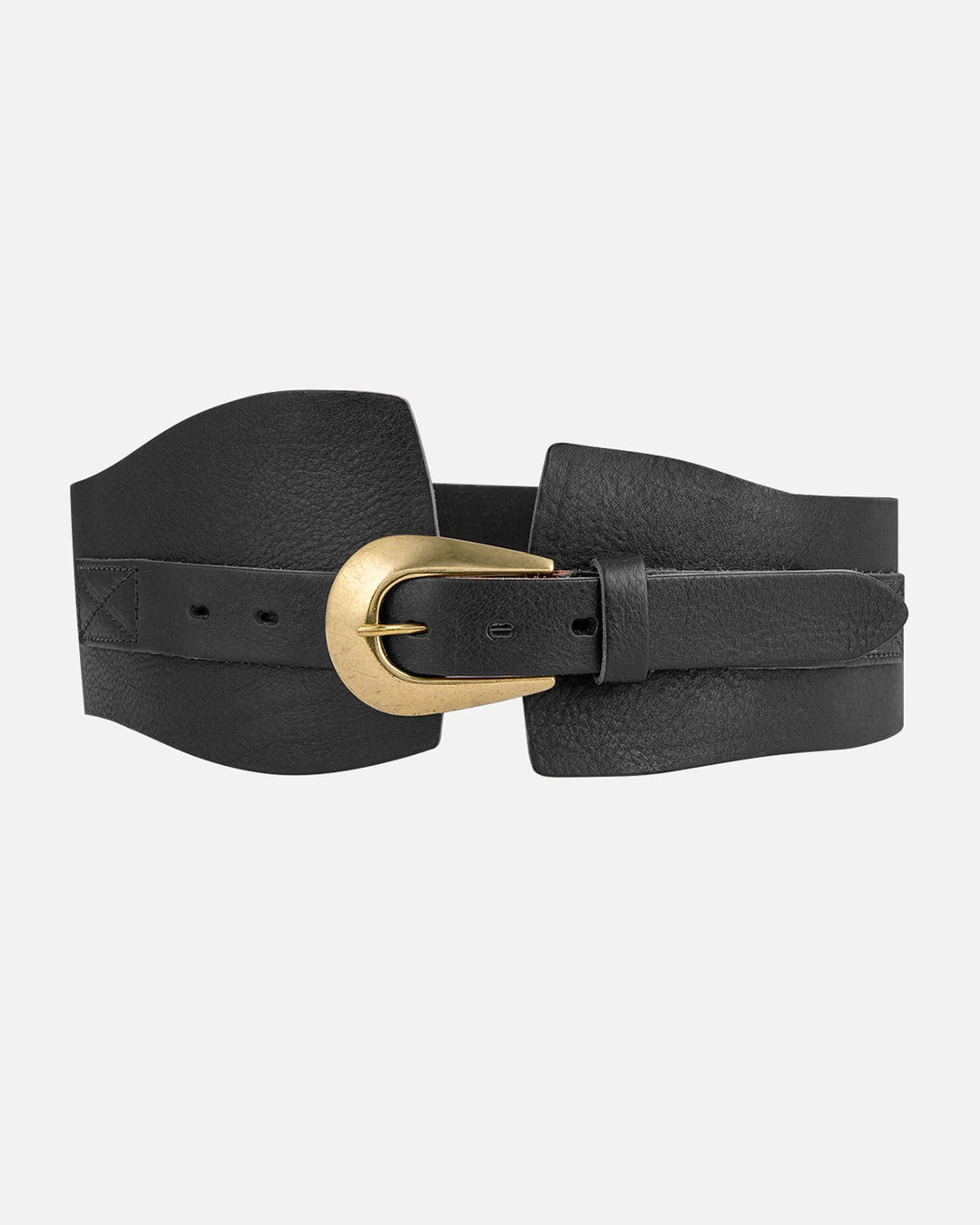 Prya Wide Waist Belt with Horseshoe Buckle – Azlinn Hope display picture 1