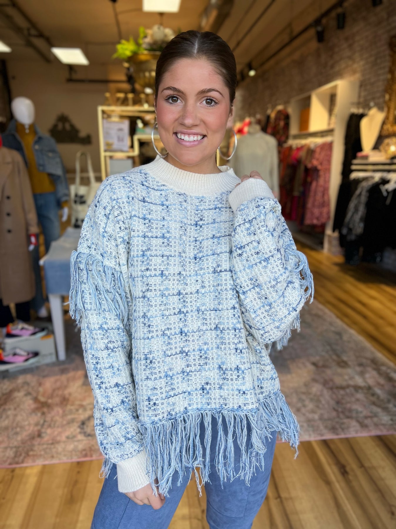 Fiona Fringe Sweater – Azlinn Hope