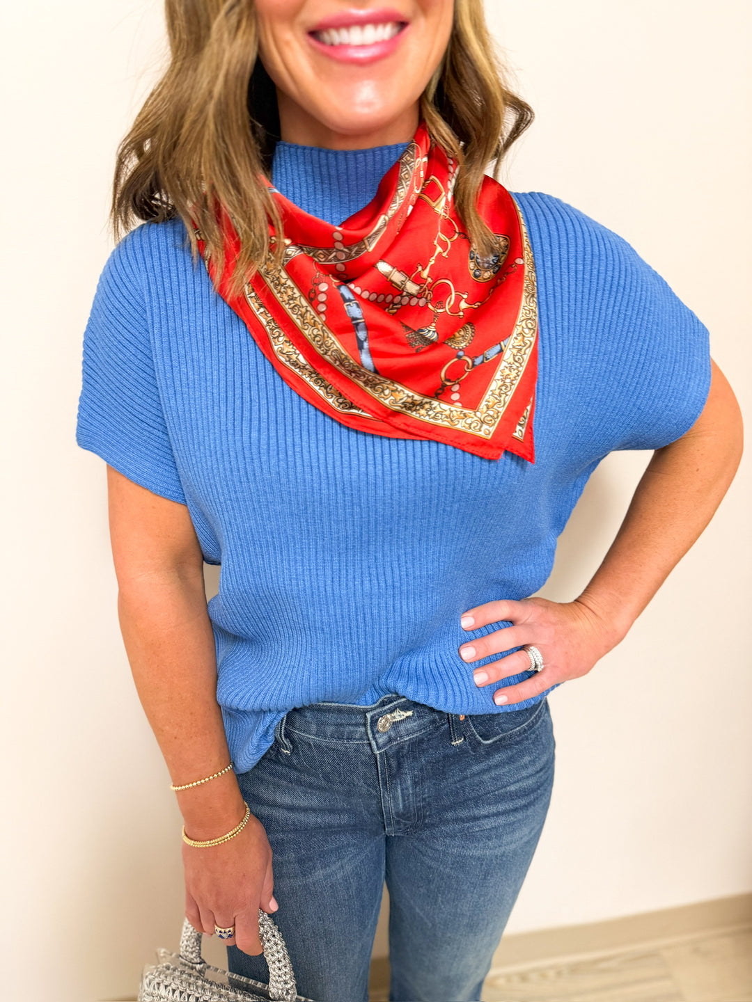 Mock Neck Oversized Pullover Sweater – Azlinn Hope