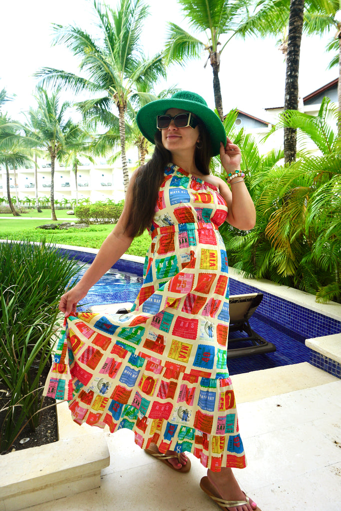 【PINKSISLY】★Penno Hopi Hood Maxi Dress Bohemian Paisley Resort Maxi Dress | LOVESTITCH