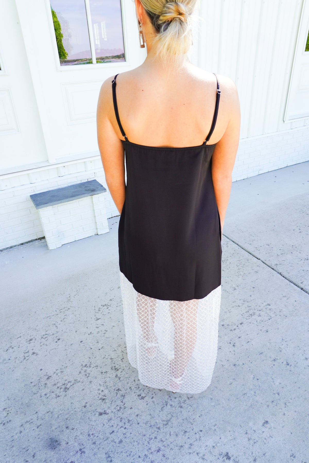 Serene Mixed Media Cocktail Dress  Azlinn Hope