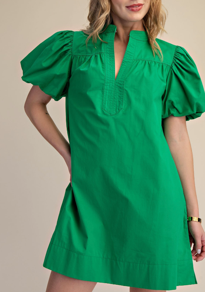 Addison Bubble Sleeve Mini Dress  Azlinn Hope