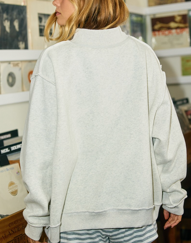 Pilates Reversible Mock-Neck Sweatshirt – Azlinn Hope