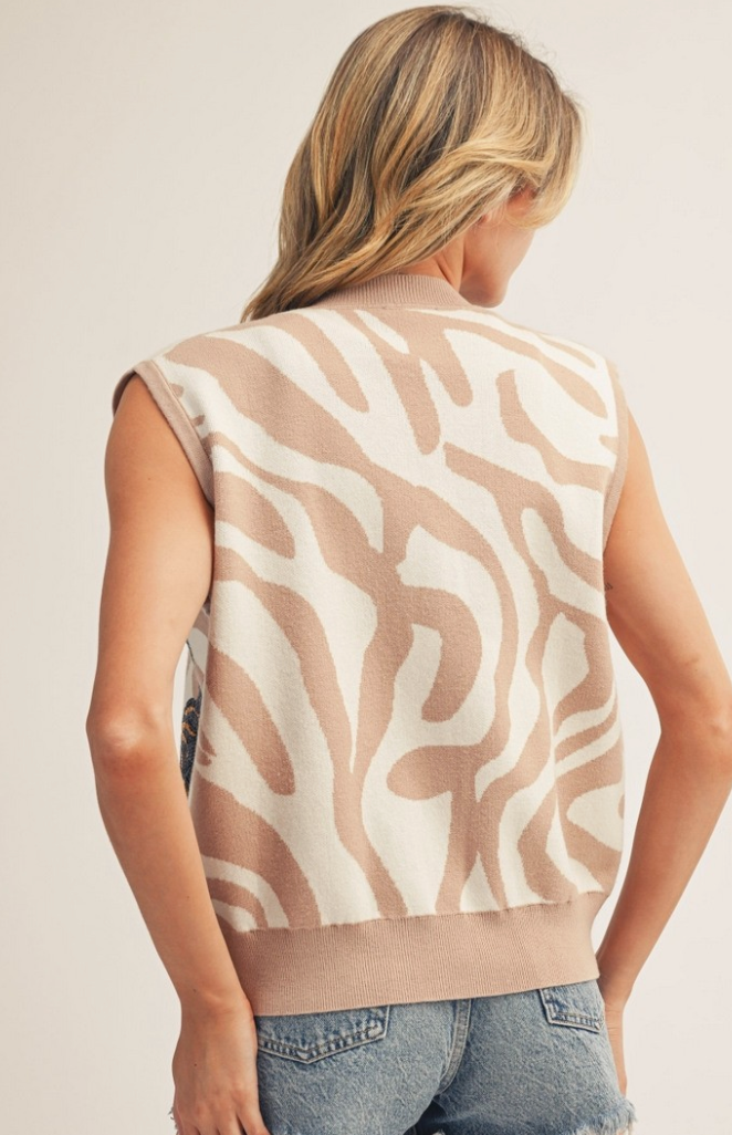 Sequin Tiger Sweater Vest – Azlinn Hope