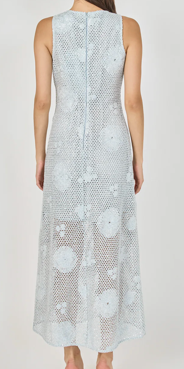 textured sleeveless maxi dress Textured Sleeveless Maxi Dress