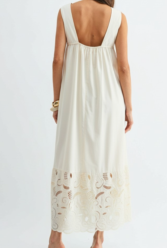 daniella maxi dress piece of paradise @FashionNova : Daniella Stretch Linen Maxi Dress-  Cream : Fenway Jute Wrap Up Platform Wedges