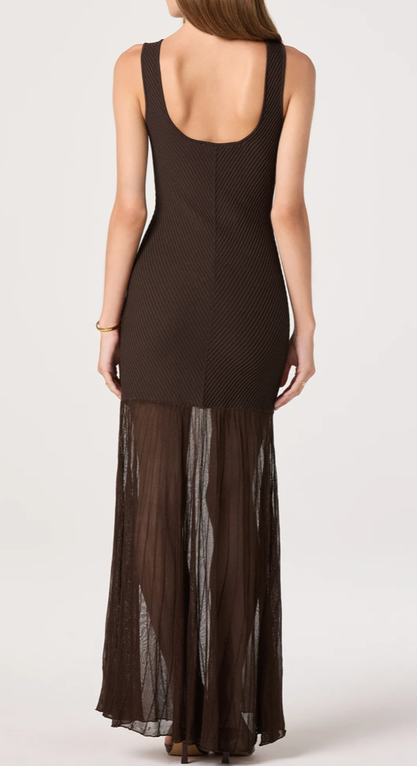 celandine metallic knit drop waist maxi dress Glena Ribbed – Azlinn Hope JULYSALE40