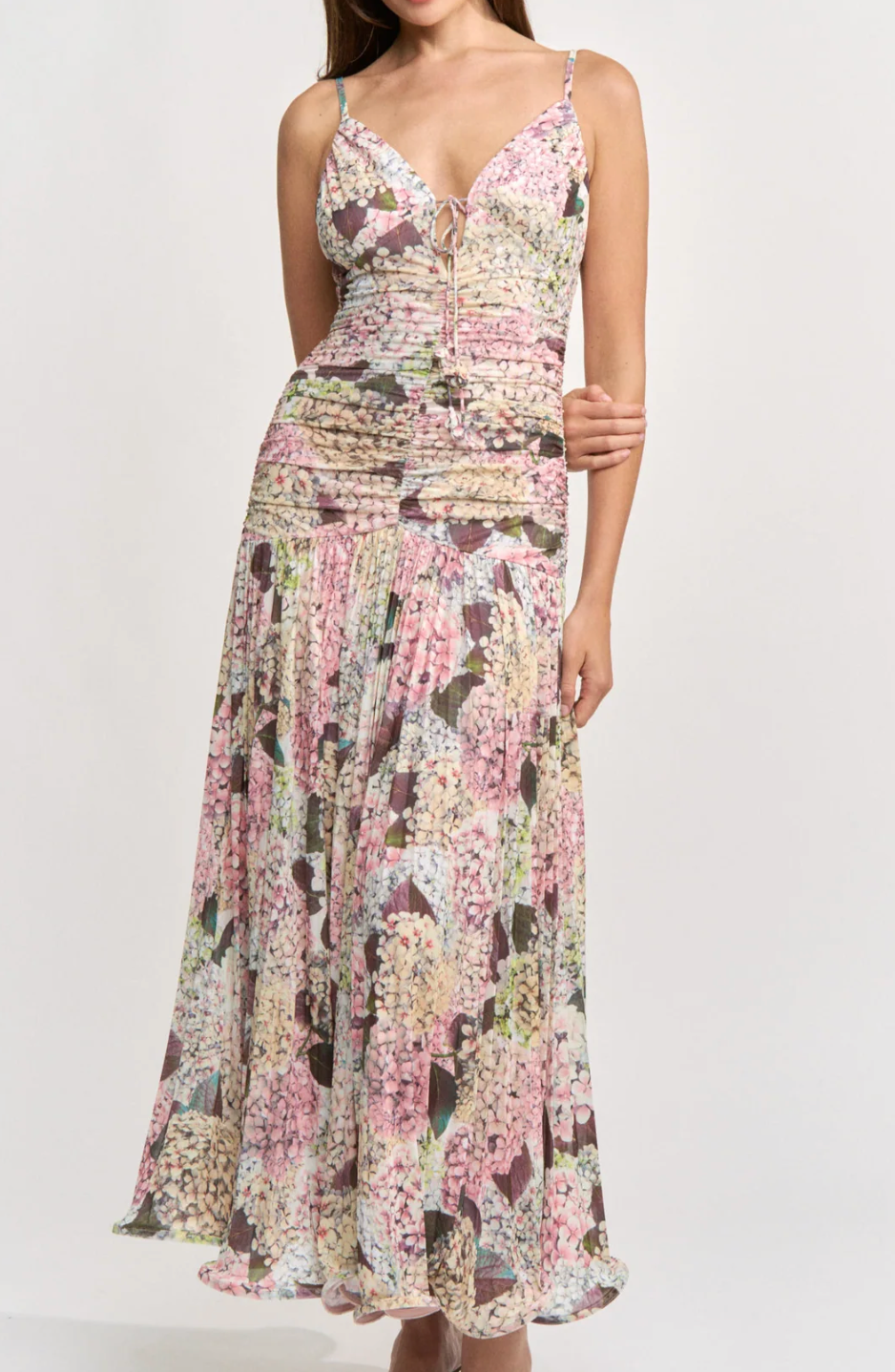 Kelsey Mesh Drop Waist Maxi Dress – Azlinn Hope