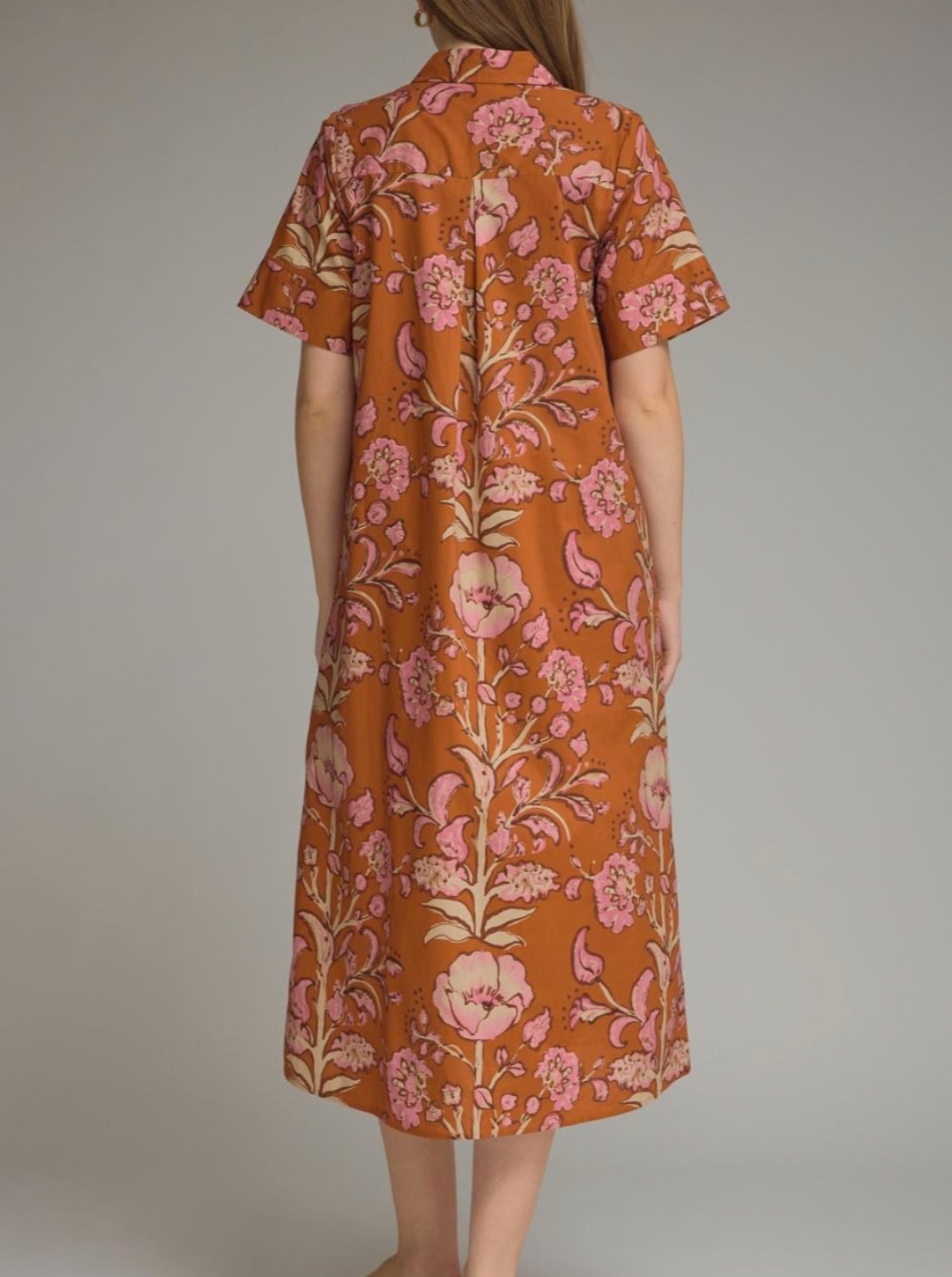 midi caftan dress Rust Floral – Azlinn Hope Size:US 10P Ultra relaxed fit Measurements homecoming dresses lace Sequin Mesh Dress –