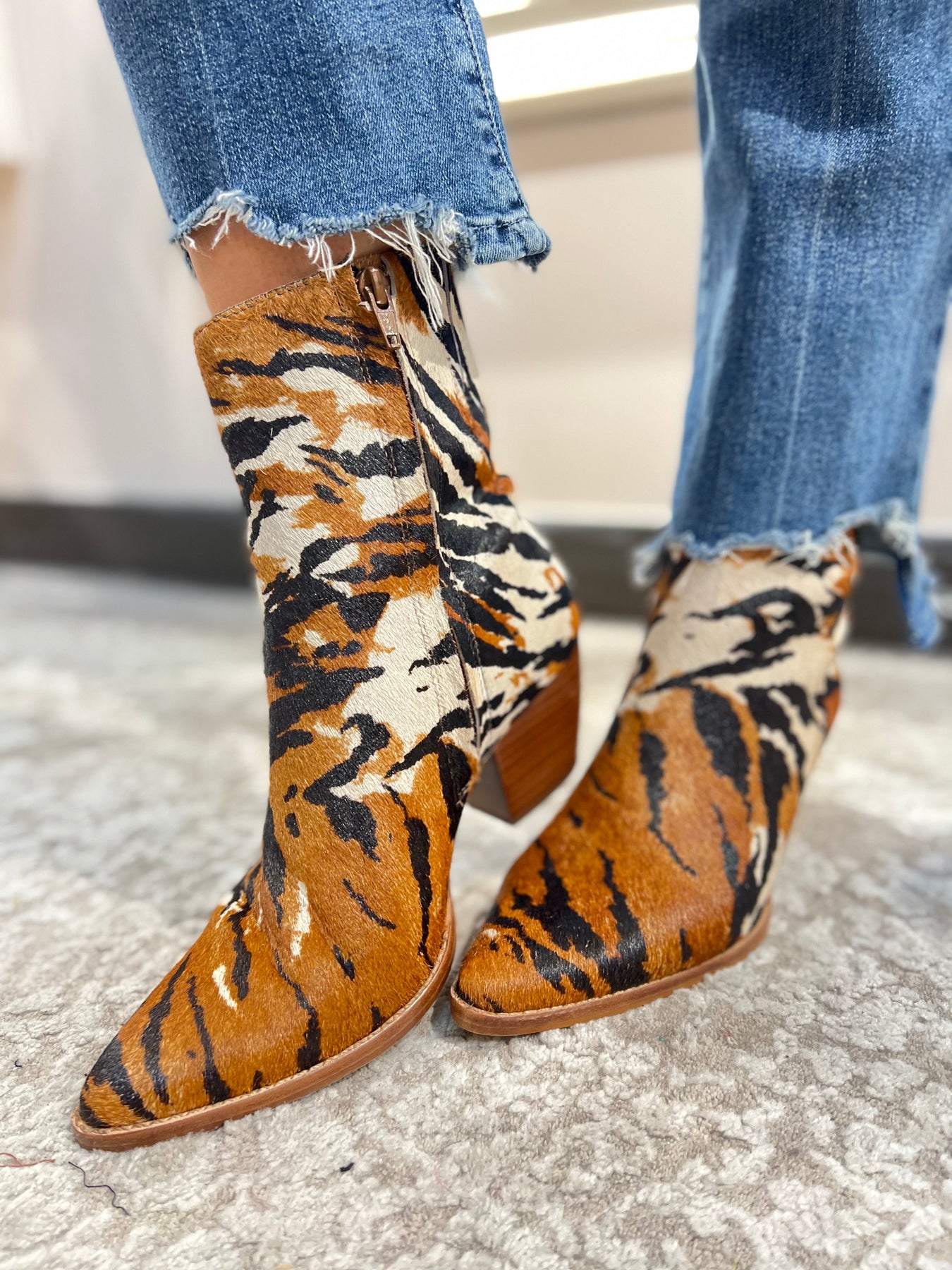 Zebra on sale print booties